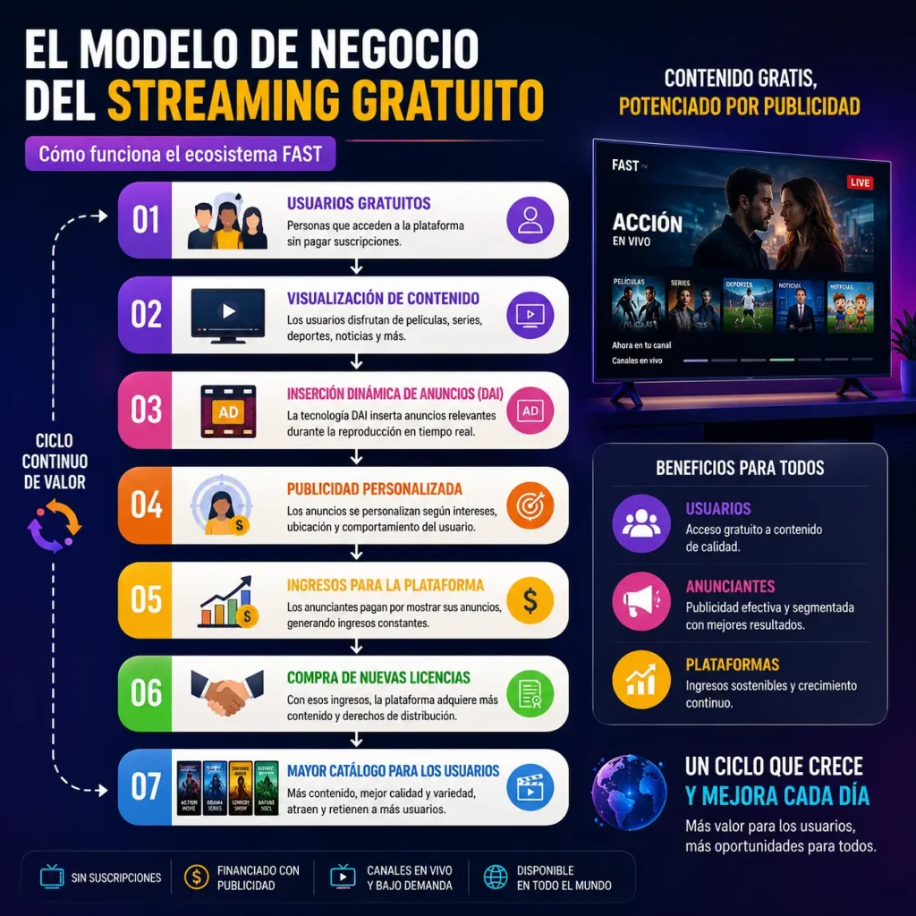 Ecosistema FAST de streaming gratuito