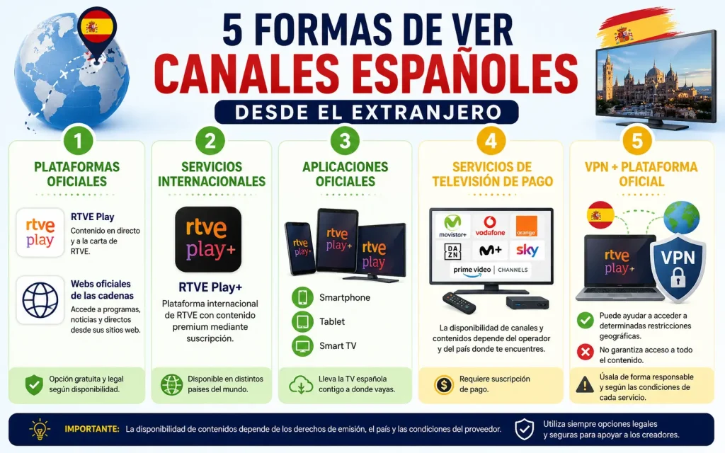 Las mejores opciones para ver televisión española desde fuera